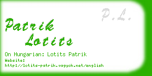 patrik lotits business card